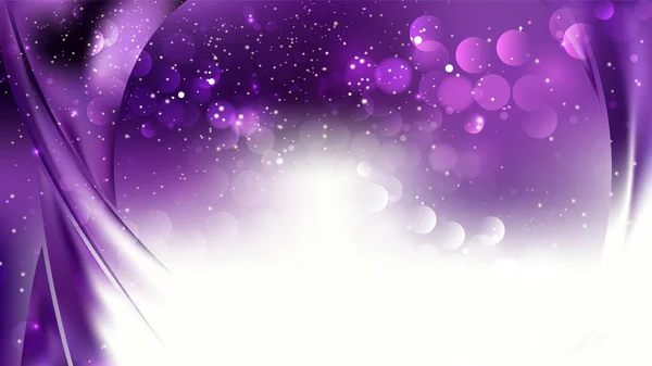 抽象的な紫と白のボケデフォーカスライト背景デザイン — ストックベクタ