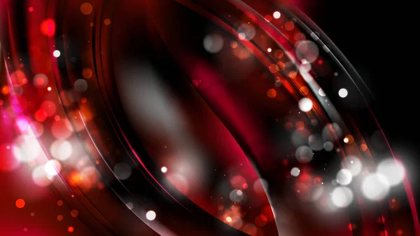 Abstraktes rotes und schwarzes Bokeh-Hintergrundbild — Stockvektor