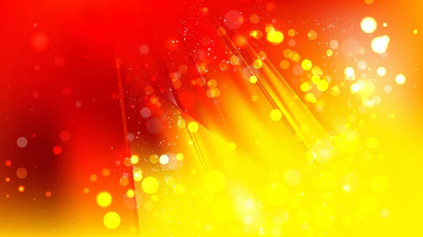 Gambar Latar Belakang Lampu Blurry Merah dan Kuning Abstrak - Stok Vektor