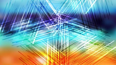 Abstract Blue and Orange Intersecting Lines background Vector Illustration clipart