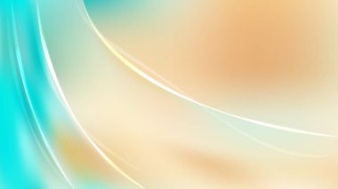 Bej ve Turkuaz Soyut Dalgalı Arka Plan Vektör Grafik