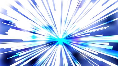 Soyut Mavi ve Beyaz Radyal Işıklar Arka Plan İllüstrasyon