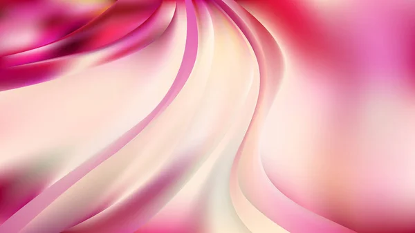 Glödande abstrakt rosa och beige Wave bakgrund — Stock vektor