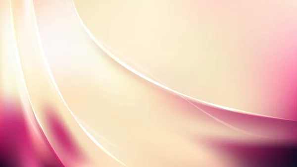ピンクとベージュ抽象的な波状の背景 — ストックベクタ
