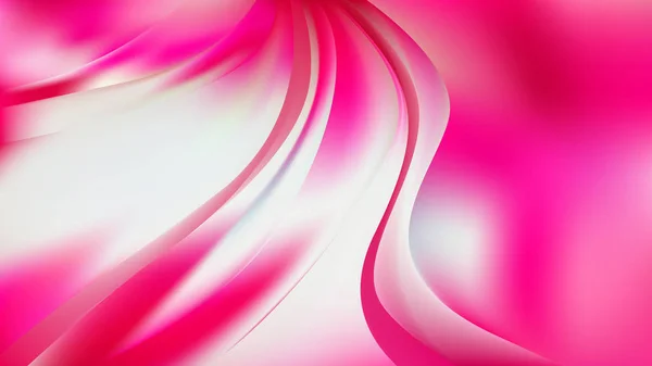 Ragyogó absztrakt rózsaszín és fehér hullám háttér Vector Art — Stock Vector