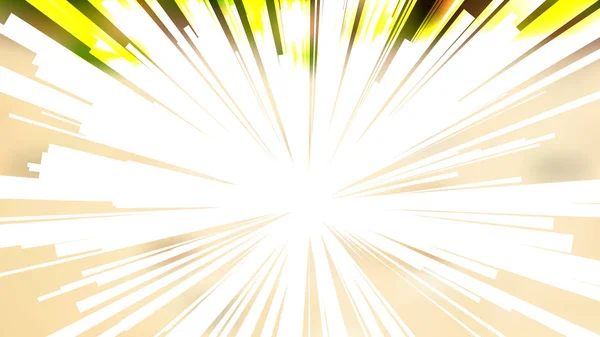 Imagen de fondo de rayos de luz verde y beige abstractos — Vector de stock