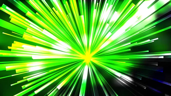 Abstraktes grünes Schwarz-Weiß-Hintergrundbild mit radialer Explosion — Stockvektor