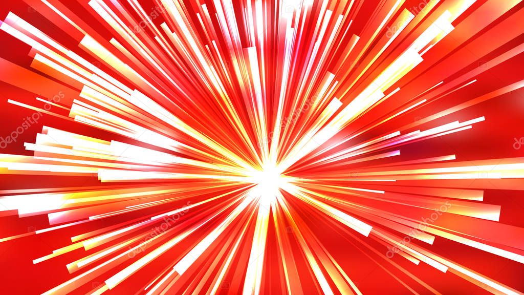 Abstract Red White and Yellow Light Burst Background
