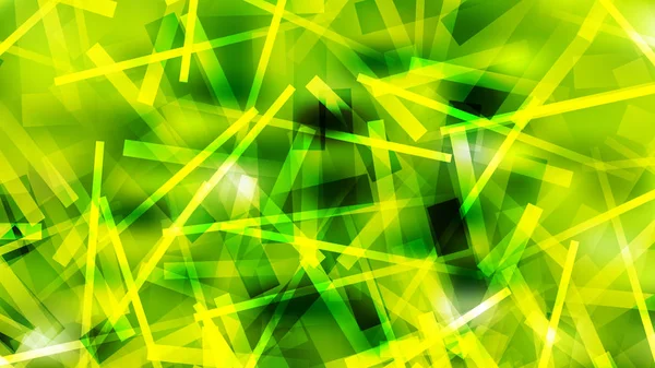 Abstract groen en geel overlappende lijnen achtergrond vector illustratie — Stockvector