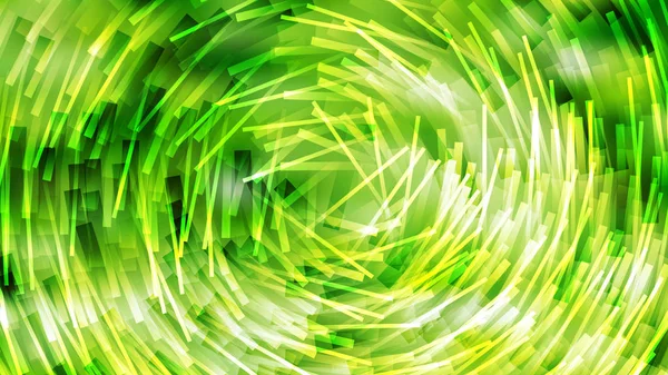 Verde Amarillo y Blanco Líneas Circulares Aleatorias Fondo Vector Ilustración — Archivo Imágenes Vectoriales