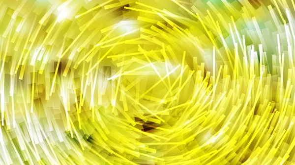 Žluté a bílé náhodné kruhové pruhy na pozadí vektor umění — Stockový vektor