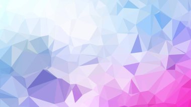 Pembe Mavi ve Beyaz Poligonal Soyut Arka Plan Tasarımı