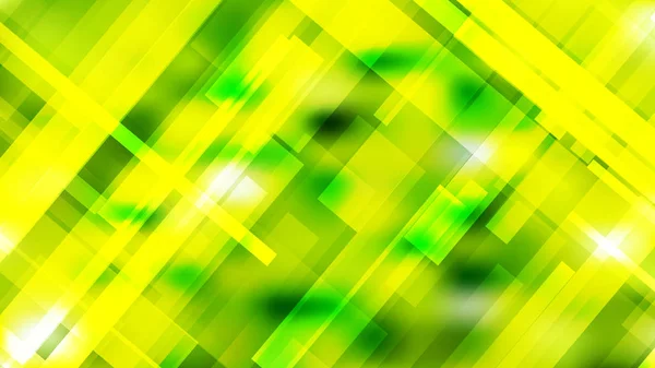 Geometrische abstracte groene en gele achtergrond — Stockvector