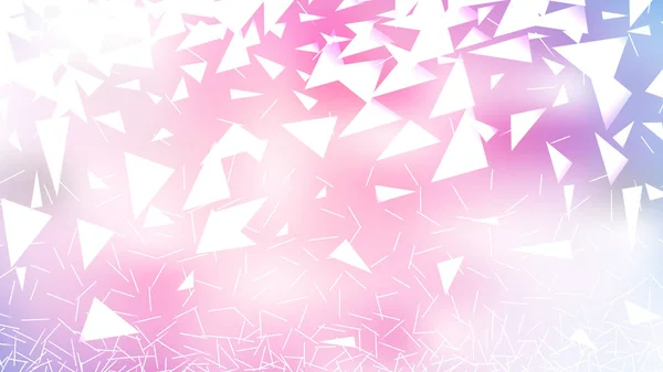 Růžové a bílé pozadí roztroušené trojúhelníky — Stockový vektor
