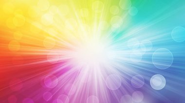Işık Işınları Arka Plan ile Soyut Renkli Defokus Işıklar