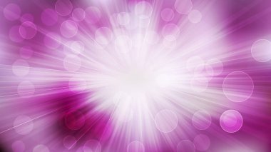 Güneş Işınları Tasarımı ile Soyut Mor ve Beyaz Bokeh Arka Plan