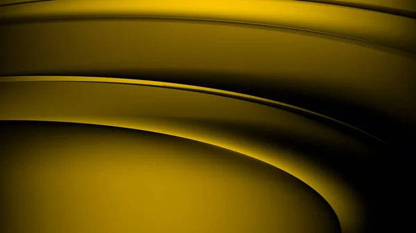 Schwarz und Gold abstrakten welligen Hintergrund — Stockvektor