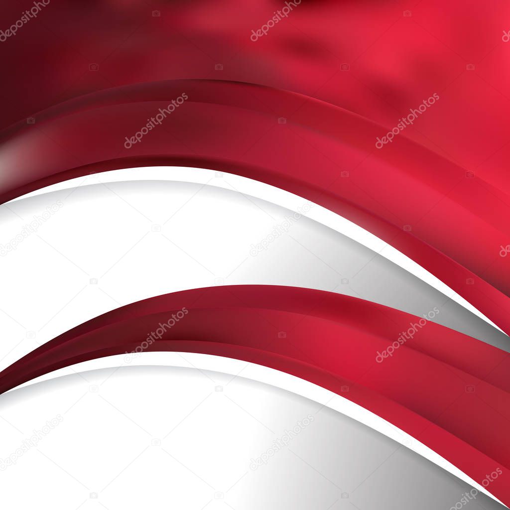 Abstract Dark Red Wave Business Background Vector Image
