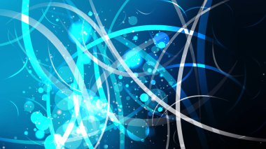 Siyah ve Mavi Bokeh Defokus Işıklar Arka Plan Vektör Görüntü