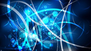 Siyah ve Mavi Bulanık Işıklar Arka Plan