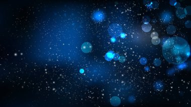 Siyah ve Mavi Bokeh Işıklar Arka Plan