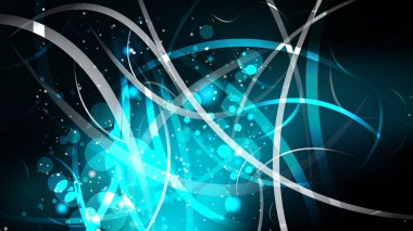 Soyut Siyah ve Turkuaz Bulanık Bokeh Arka Plan