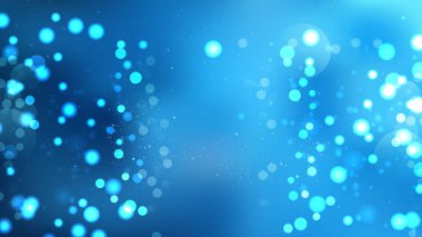 Mavi Bokeh Defokus Işıklar Arka Plan Vektör İllüstrasyon