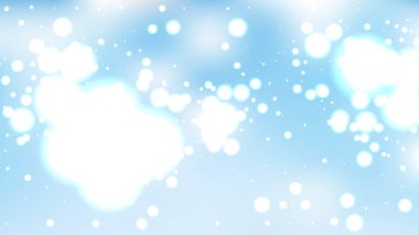 Mavi ve Beyaz Bokeh Işıklar Arka Plan