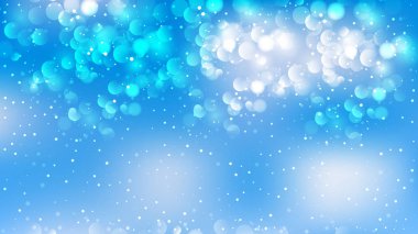 Soyut Mavi ve Beyaz Bulanık Işıklar Arka Plan