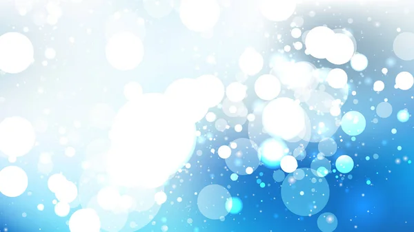 Image vectorielle de fond de lumières floues bleues et blanches — Image vectorielle