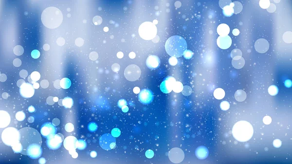 Blau und weiß Bokeh Lichter Hintergrund — Stockvektor