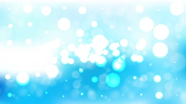 Blau-weiß verschwommenes Bokeh-Hintergrundbild — Stockvektor