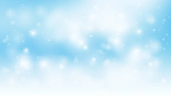 抽象的な青と白のボケデフォーカスライトの背景 — ストックベクタ
