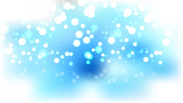 Blaue und weiße verschwommene Lichter Hintergrundillustration — Stockvektor