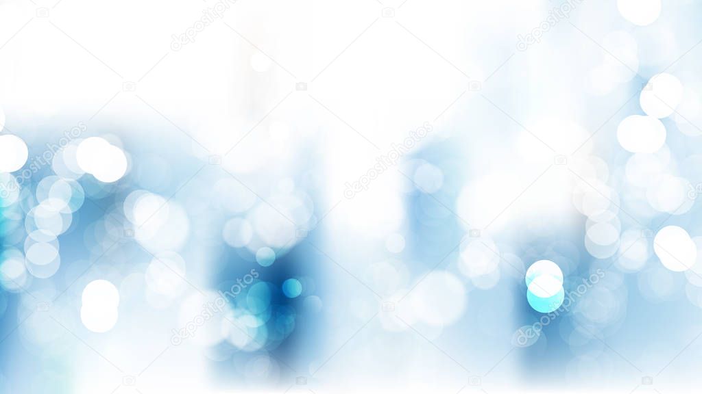 Abstract Blue and White Lights Background