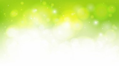 Soyut Yeşil Sarı ve Beyaz Bokeh Arka Plan Grafiği