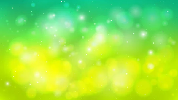 Grüne und gelbe Unschärfe Lichter Hintergrund — Stockvektor