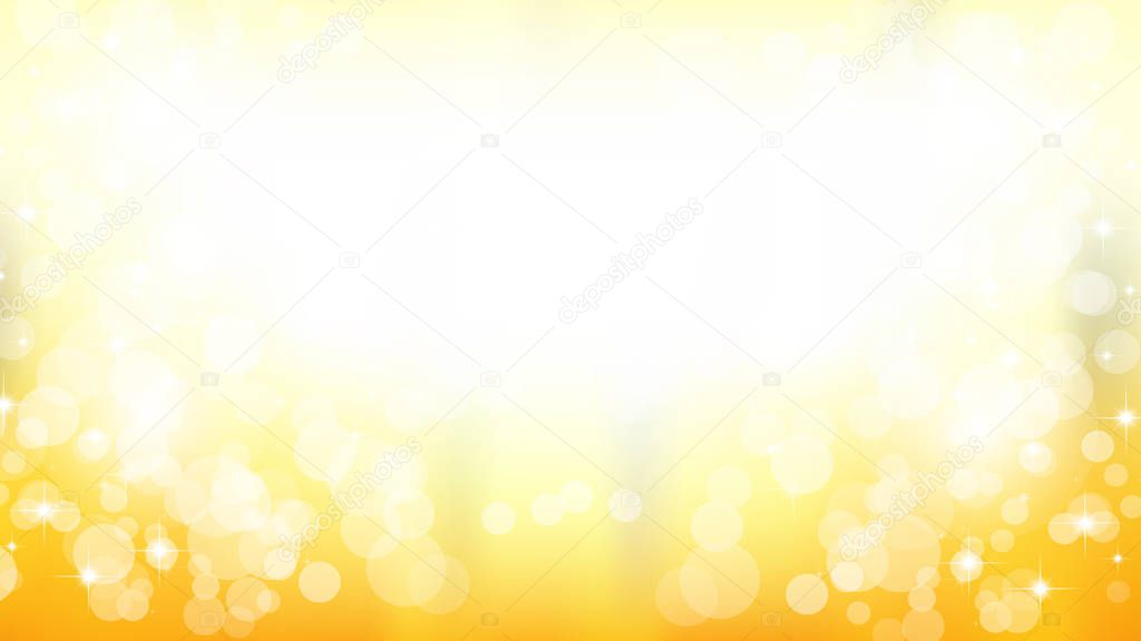 Abstract Orange and White Blurry Lights Background Vector Illustration