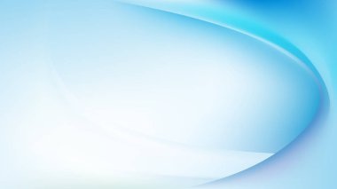 Mavi Ve Beyaz Soyut Dalgalı Arka Plan Vektör Grafik