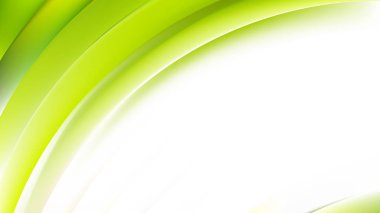 Yeşil ve Beyaz Kavisli Çizgili Vektör Sanatı