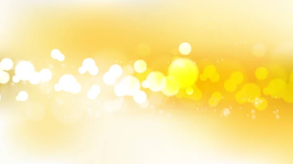 Abstrato amarelo e branco Bokeh fundo Vector —  Vetores de Stock