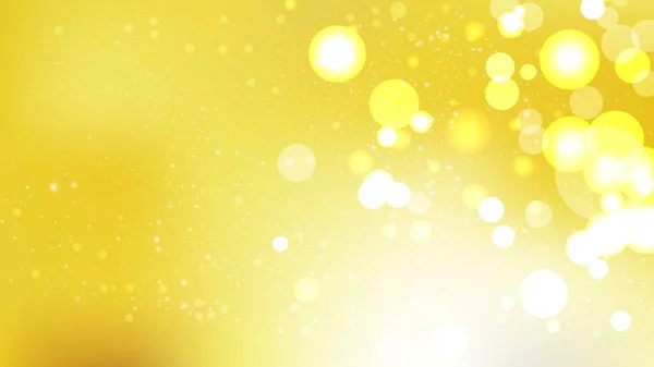 Resumen Bokeh Amarillo y Blanco Desenfocado Luces Fondo Vector Arte — Vector de stock