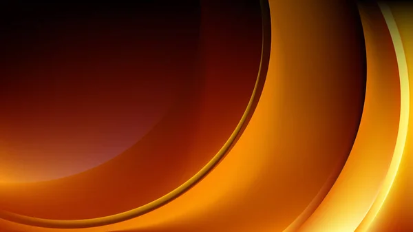 Orange und schwarz abstrakter Wellenhintergrund — Stockvektor