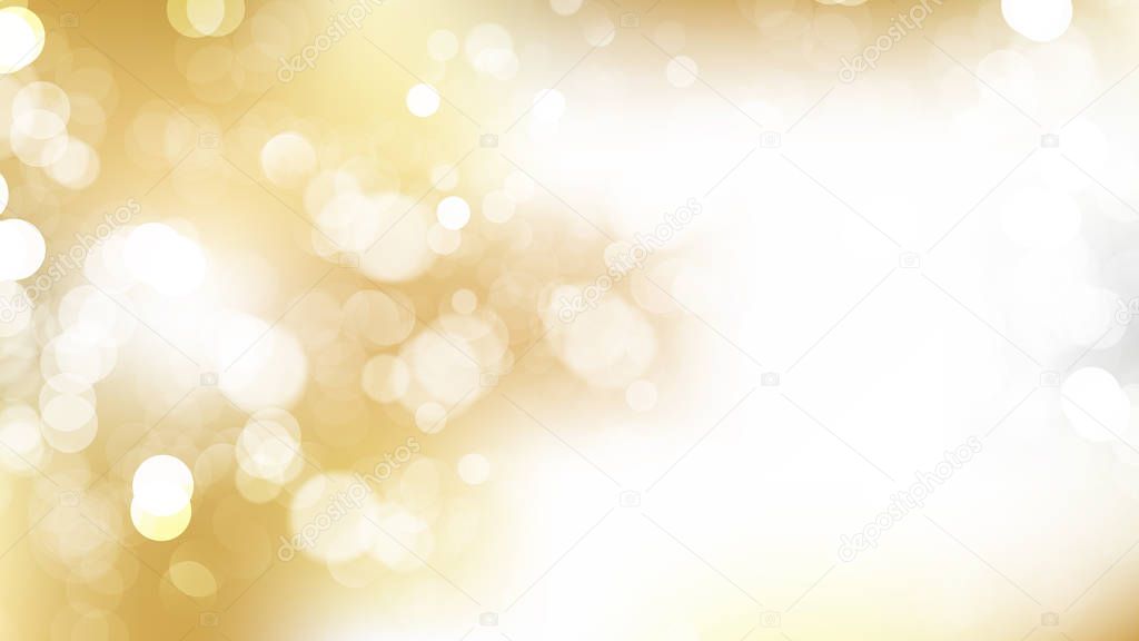 Abstract White and Gold Illuminated Background Vector Art