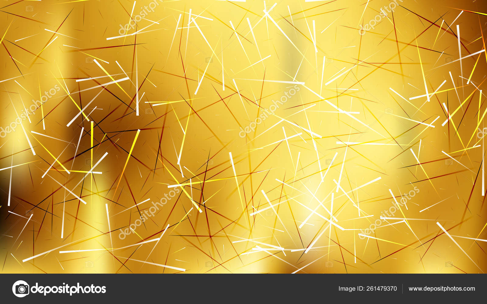Gold Random Irregular Lines Texture Stock Vector