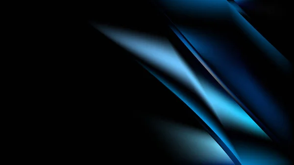 Noir et bleu Diagonale Lignes brillantes Arrière-plan — Image vectorielle