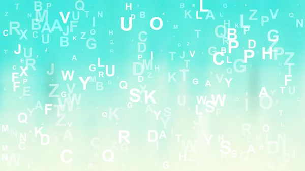 Beige en turquoise alfabet achtergrond vector afbeelding — Stockvector