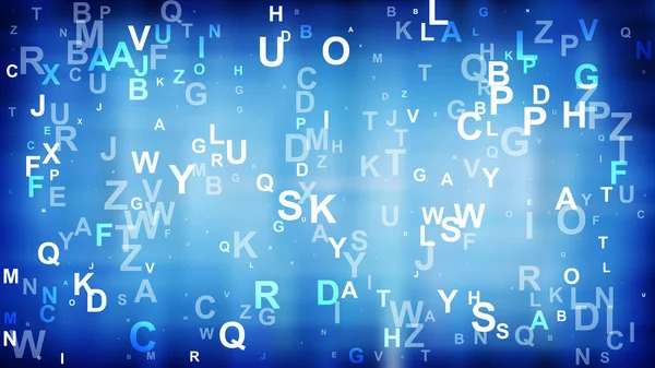 Аннотация Blue Random Alphabet background — стоковый вектор