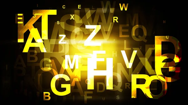 Abstracte koele gouden alfabet achtergrond — Stockvector