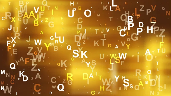 Abstracte gouden willekeurige alfabet achtergrond illustratie — Stockvector